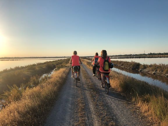 tramonto in bicicletta alla Salina di Cervia